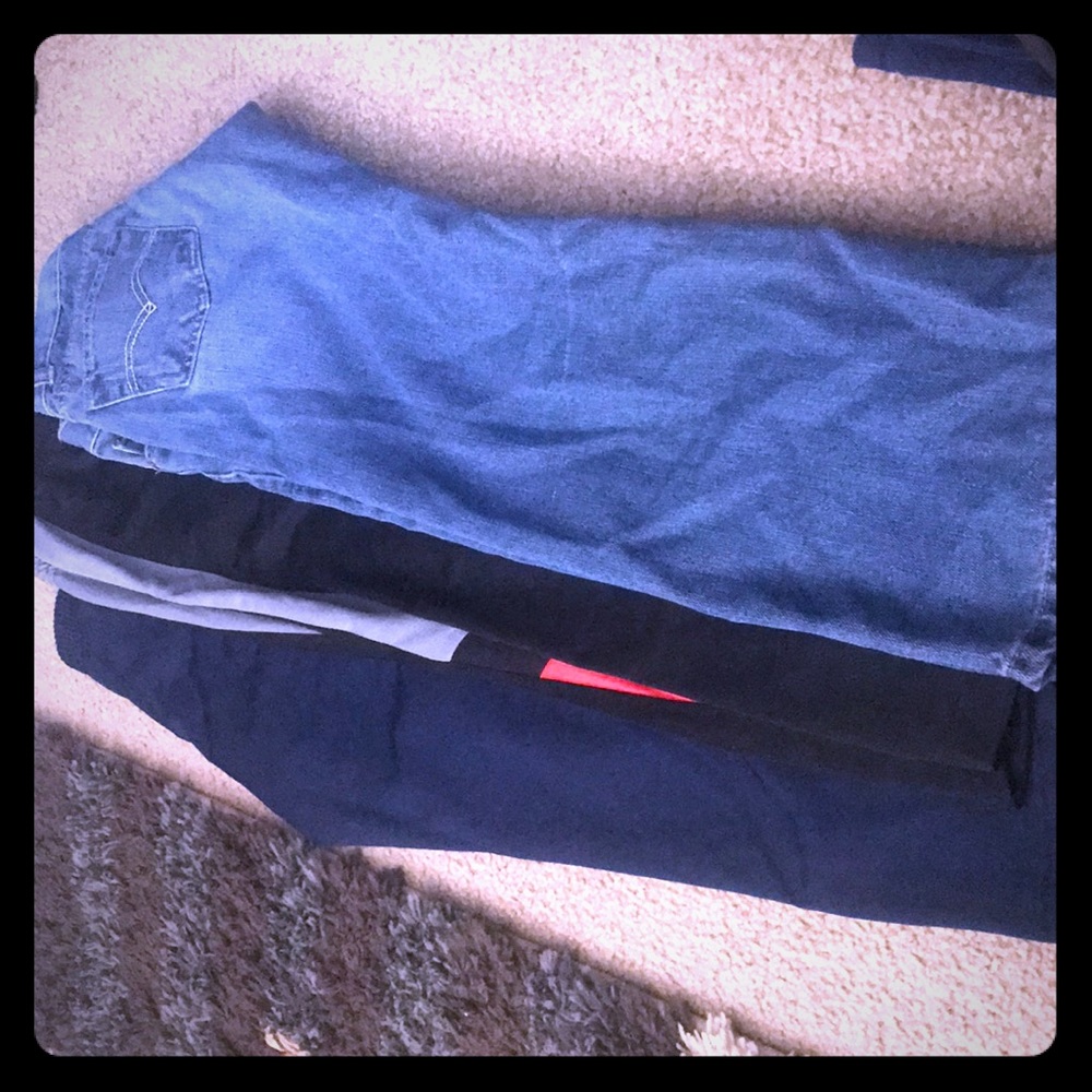 Levi jeans and 2 pair athletic pants